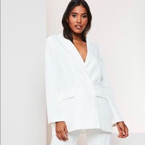 Missguided White oversized blazer